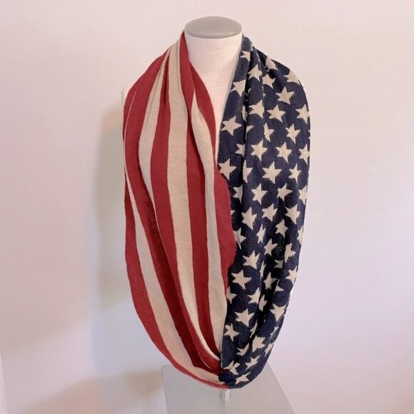 5/$25 American Flag Knit Infinity Scarf - Picture 11 of 11